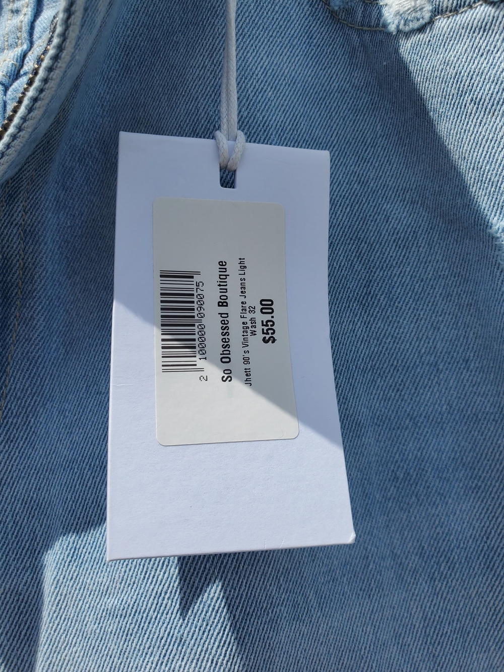 Light Blue Distressed Wide Leg Jeans - Women - Picture 5 of 7